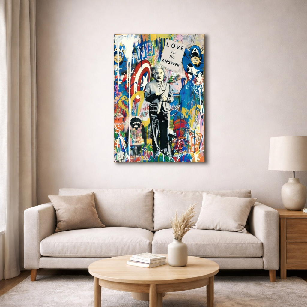 Graffiti Pop Art Leinwand 70x105 cm Street Art Wandbild