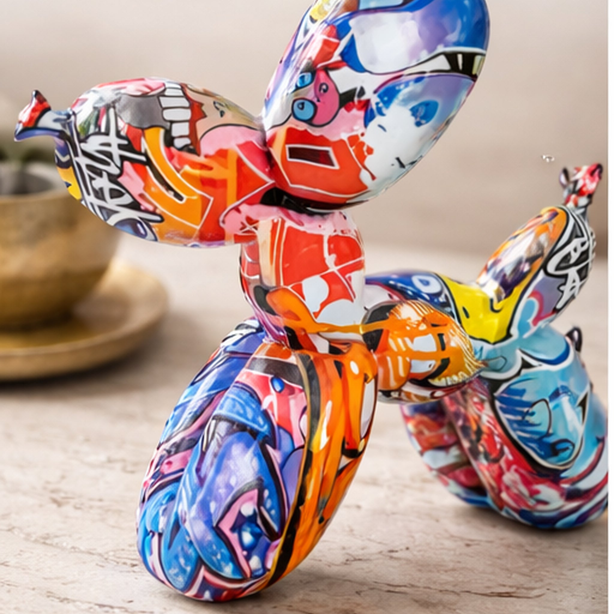Ballon Hund Skulptur – Graffiti