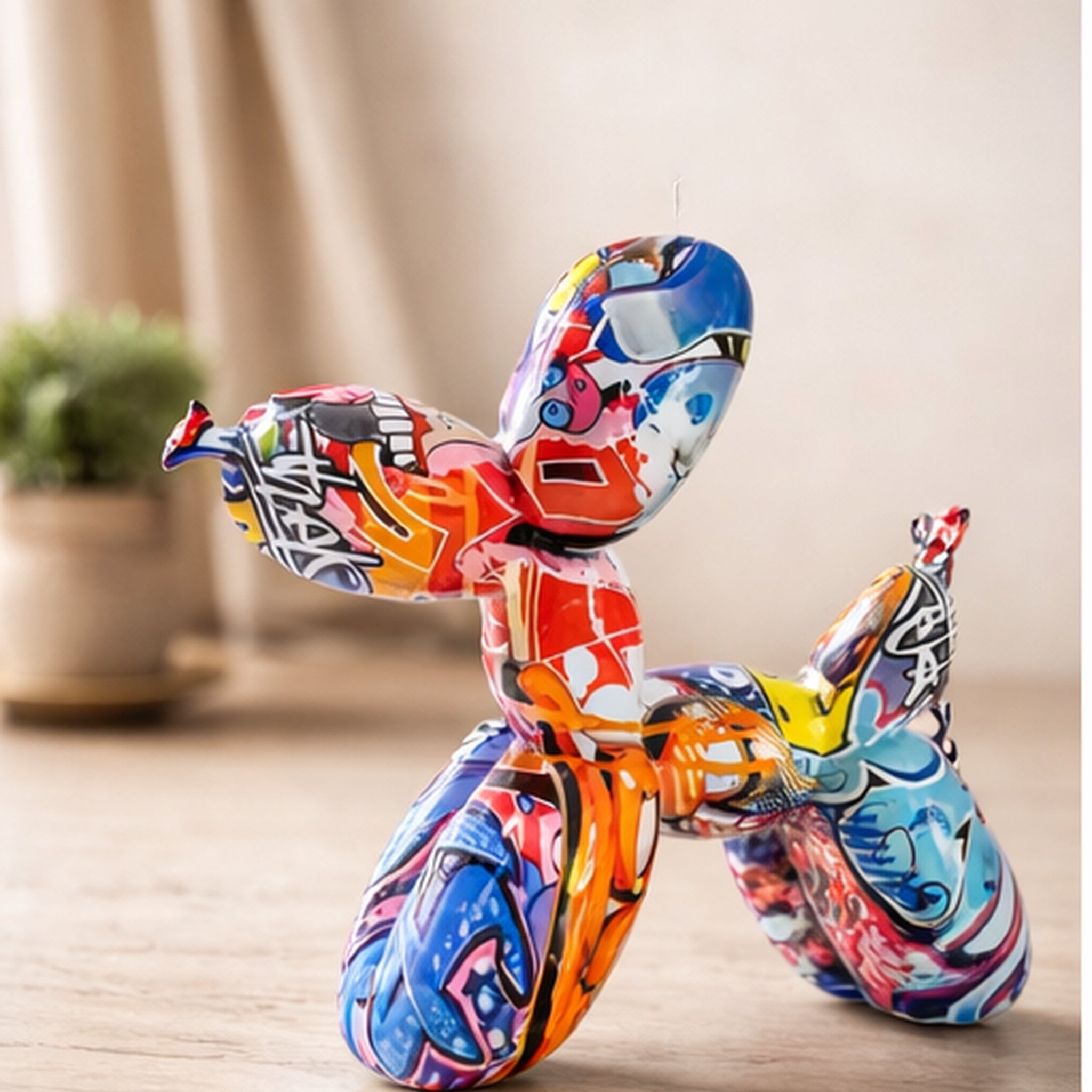 Ballon Hund Skulptur – Graffiti